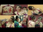 Tanisha Singh Hot Exposing at Backless Dandiya Body Painting