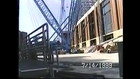 Old footage of a crane collapsing