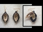 beading4perfectionists : Russian double leaf earrings beading tutorial (picture version)